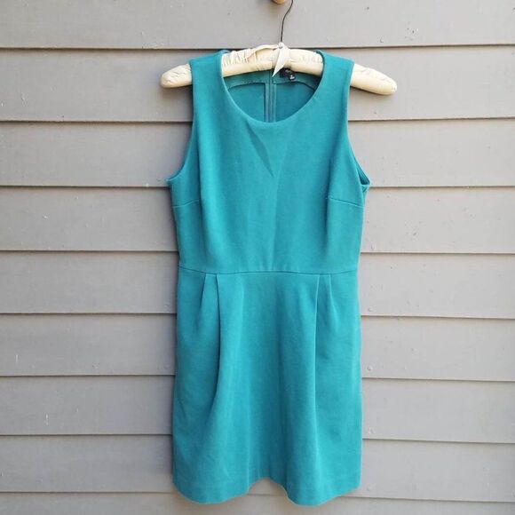 Madewell Green Knit Dress w/front Pockets size Medium - Picture 11 of 12